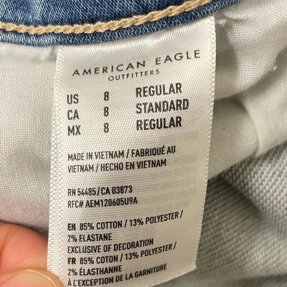 American Eagle Highest Rise Crop Distress Jeggings - Picture 7 of 8